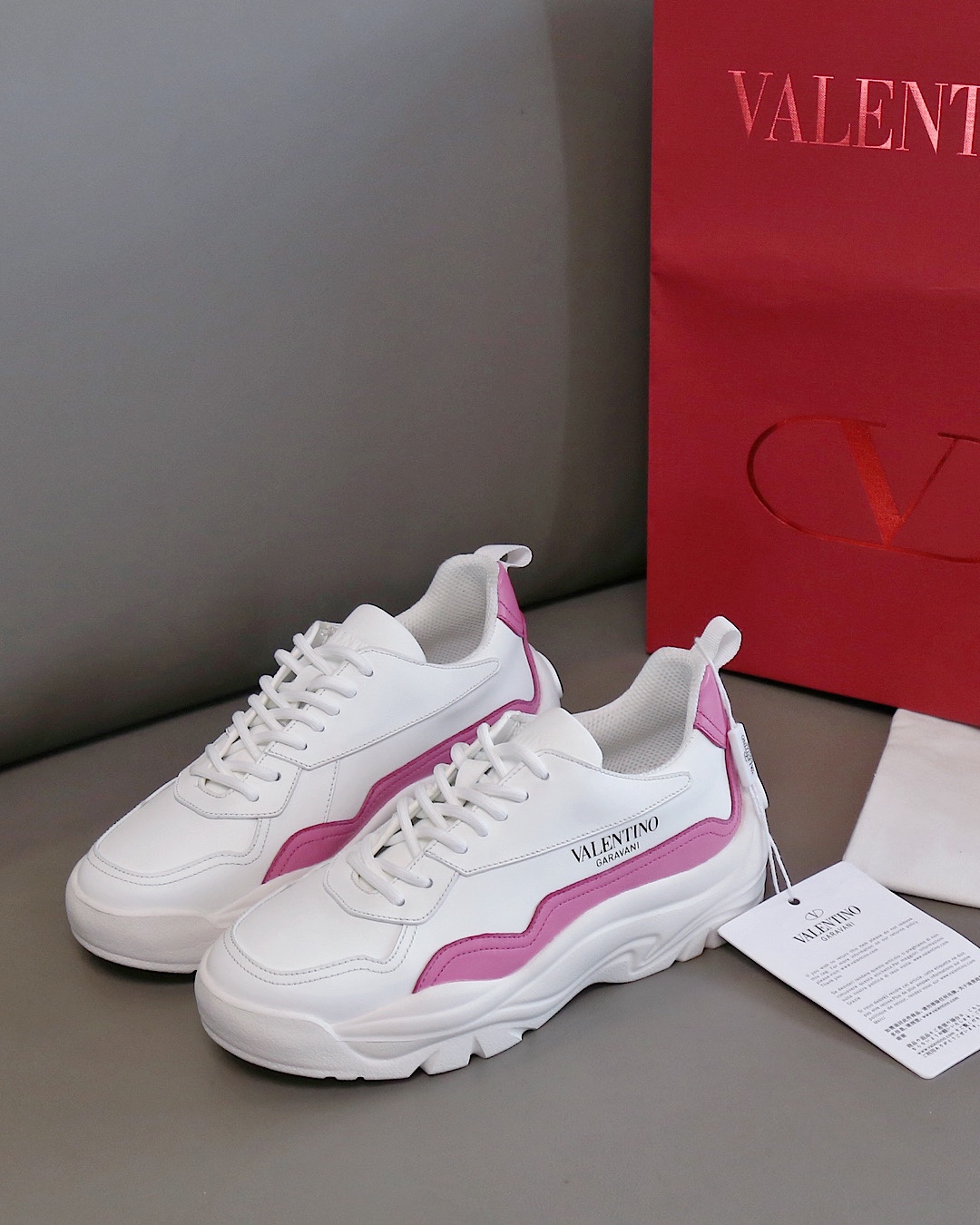 Valentino Sneaker Gumboy Calfskin in Pink