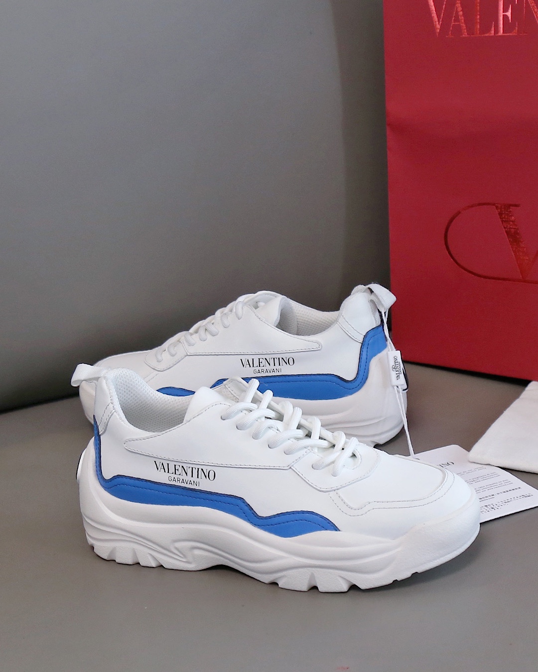 Valentino Sneaker Gumboy Calfskin in Blue