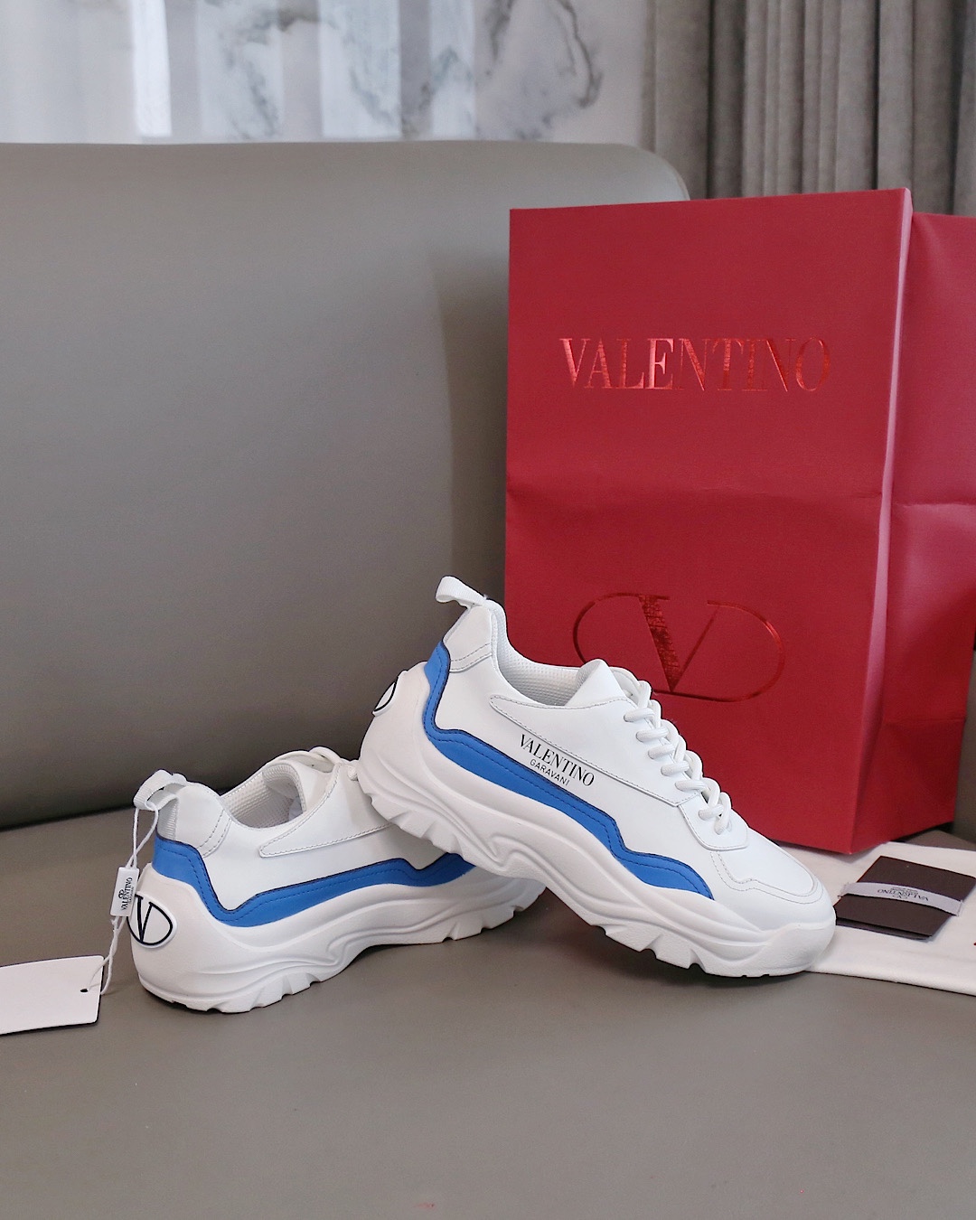 Valentino Sneaker Gumboy Calfskin in Blue