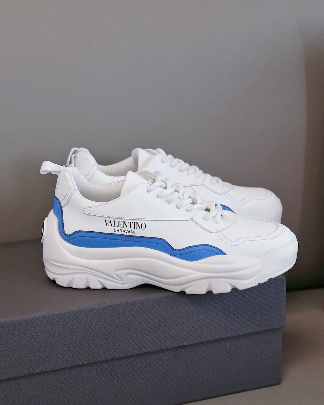 Valentino Sneaker Gumboy Calfskin in Blue