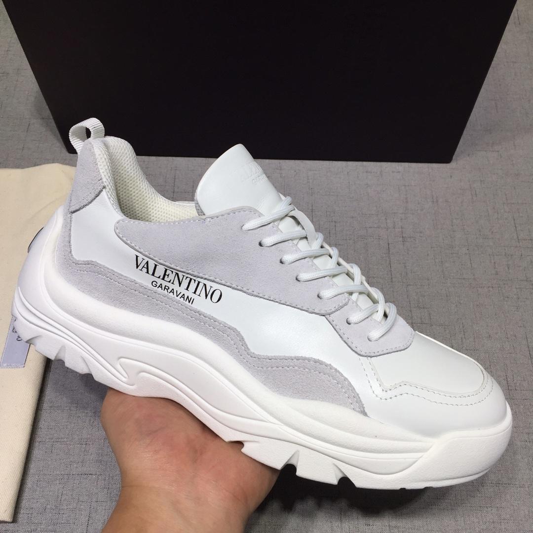 Valentino Perfect Quality Sneakers White and grey heel with white sole MS071451