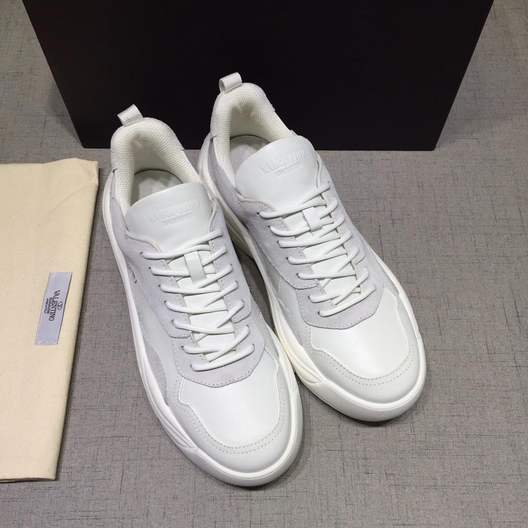 Valentino Perfect Quality Sneakers White and grey heel with white sole MS071451