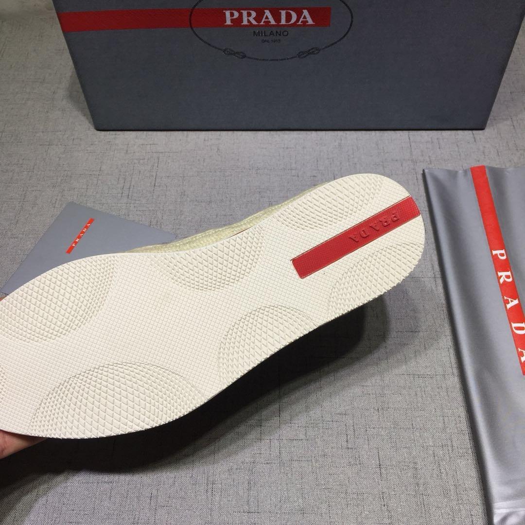 Prada Perfect Quality Sneakers Grey suede and white rubber sole MS071271