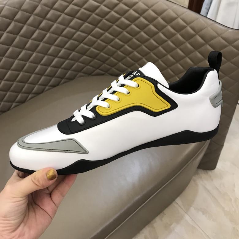 Prada Fashion Sneakers White and yellow details with black sole MS02942