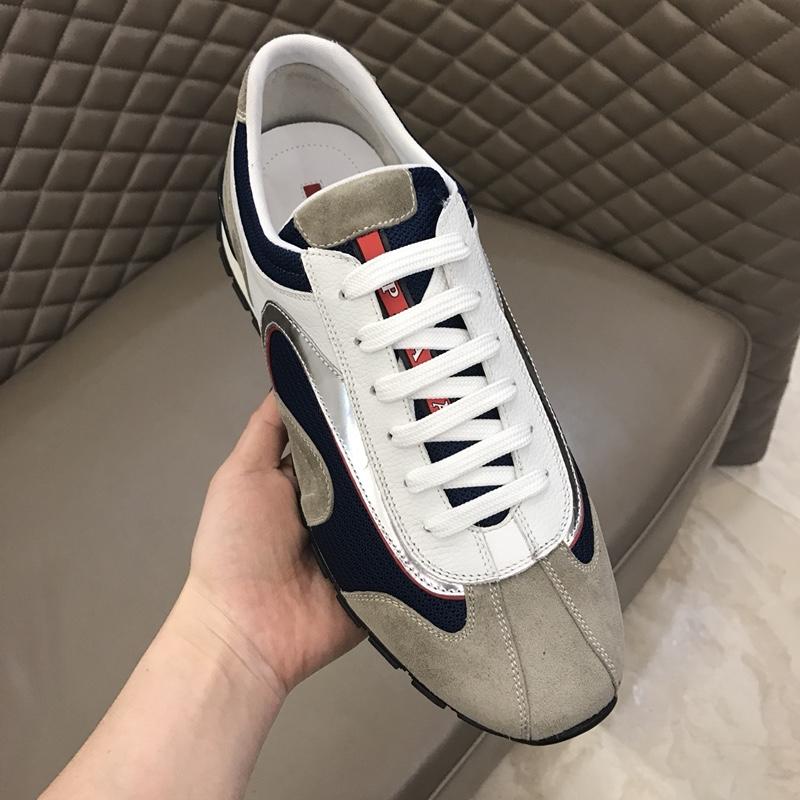 Prada Fashion Sneakers White and grey suede with white soles MS02929