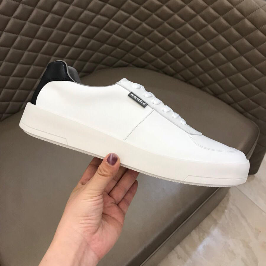 Prada Fashion Sneakers White and black heel with white sole MS02952