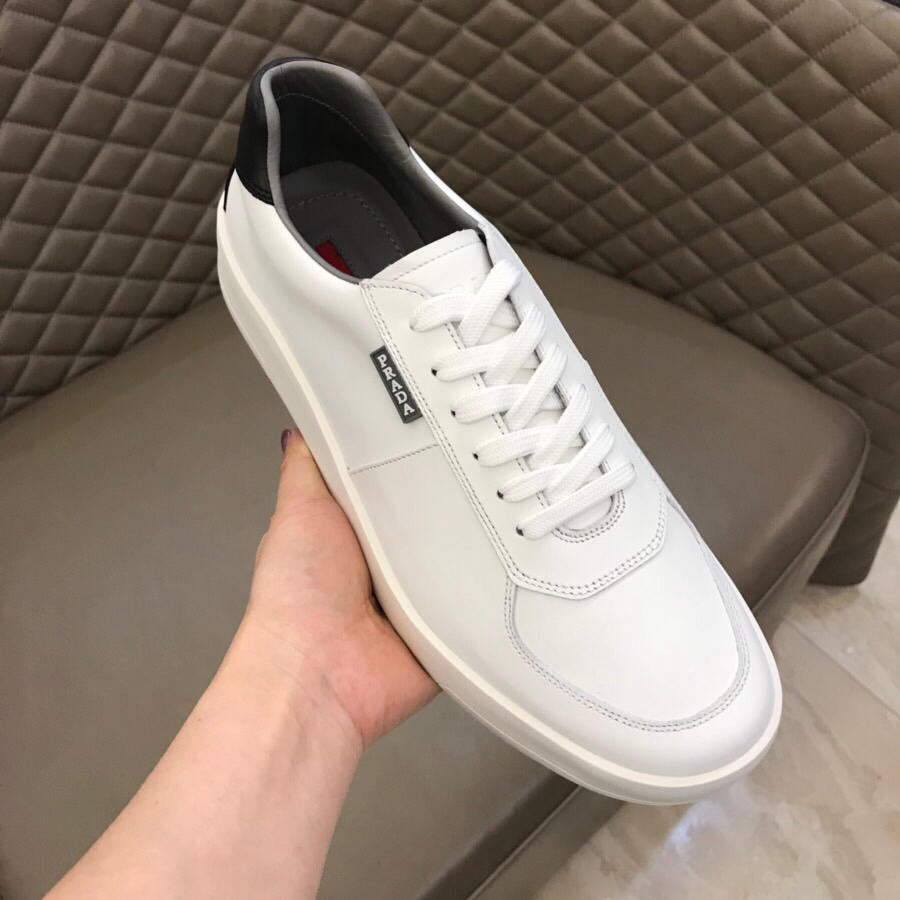 Prada Fashion Sneakers White and black heel with white sole MS02952