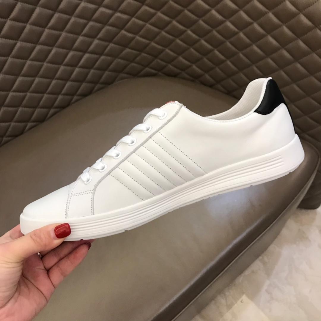Prada Fashion Sneakers White and black heel with white sole MS02949