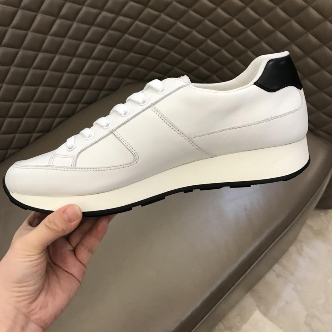 Prada Fashion Sneakers White and black heel with white sole MS02944