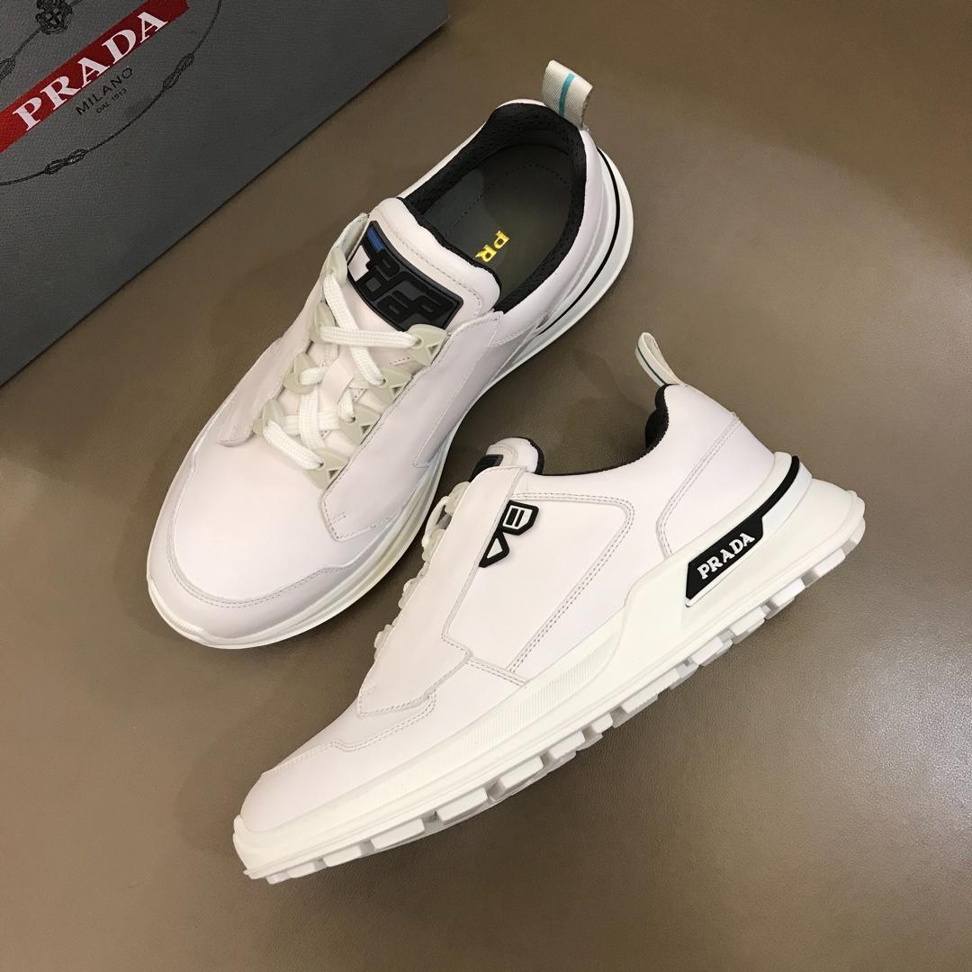 Prada Fashion Sneakers White and black details with white sole MS02939