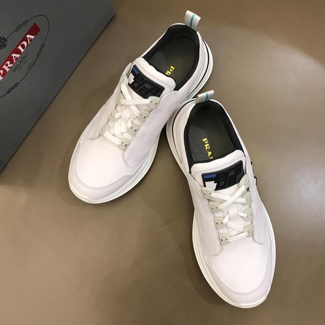 Prada Fashion Sneakers White and black details with white sole MS02939