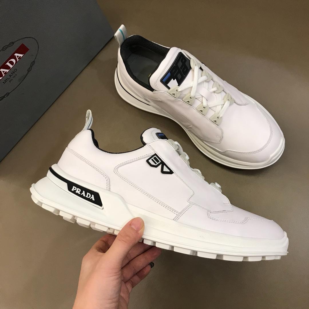 Prada Fashion Sneakers White and black details with white sole MS02939