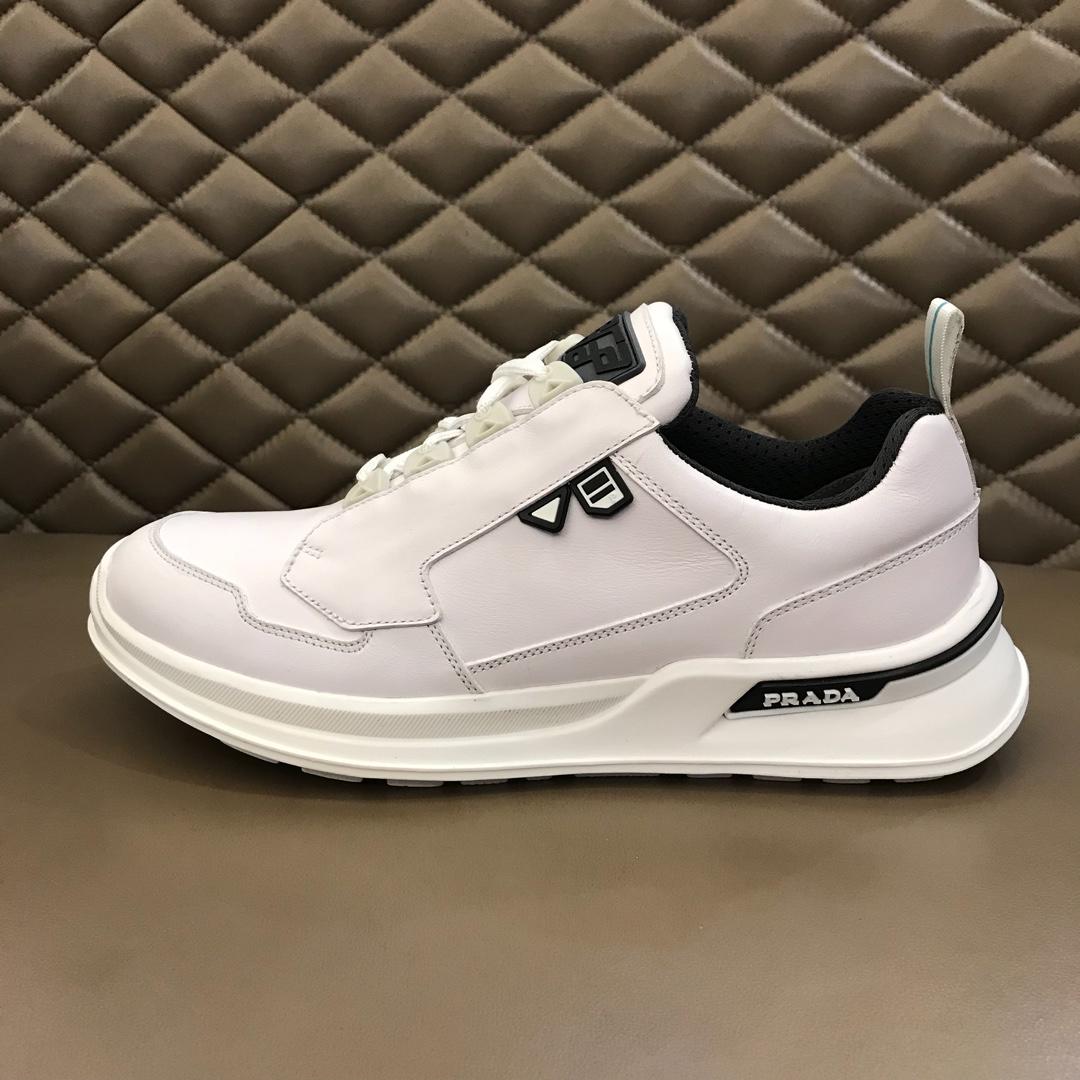 Prada Fashion Sneakers White and black details with white sole MS02939