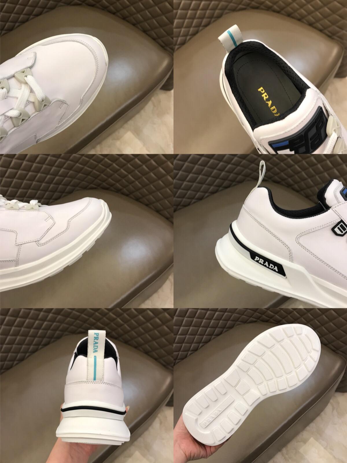 Prada Fashion Sneakers White and black details with white sole MS02939
