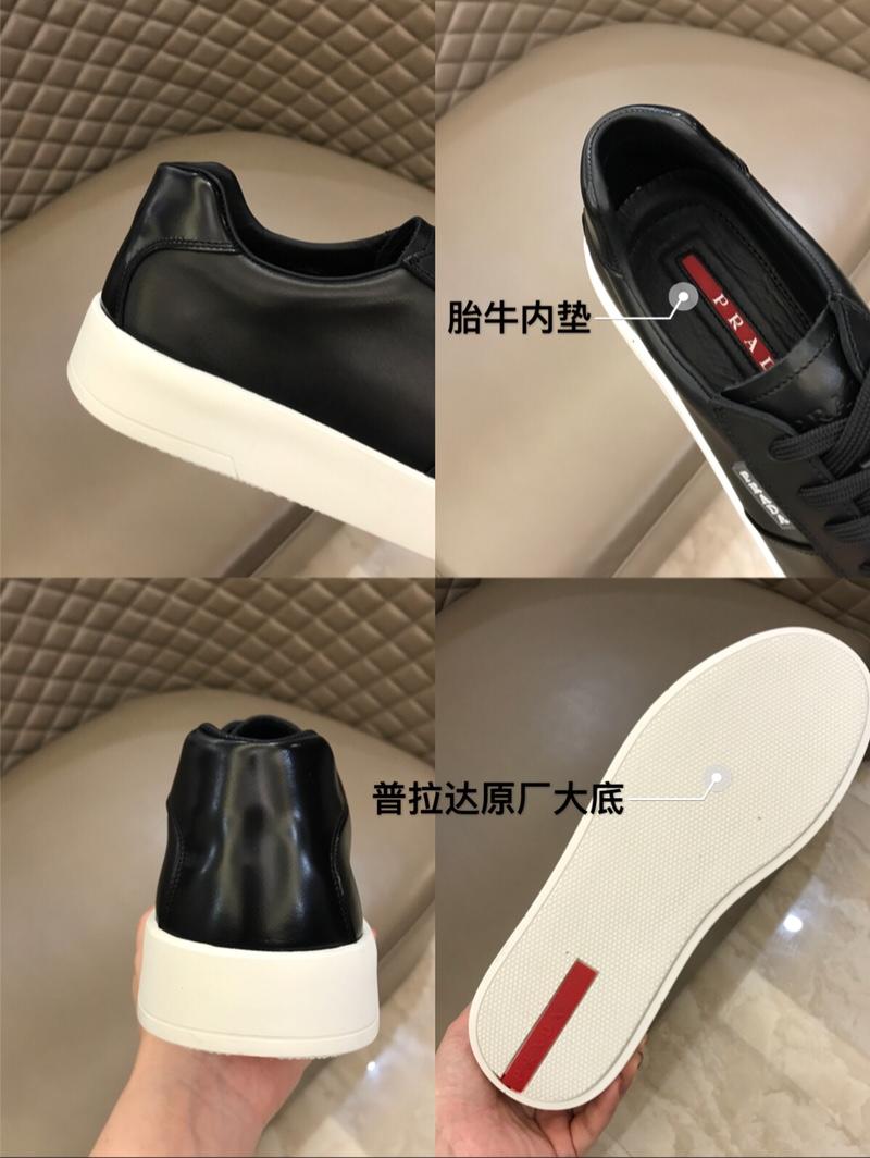 Prada Fashion Sneakers Black and white sole MS02951