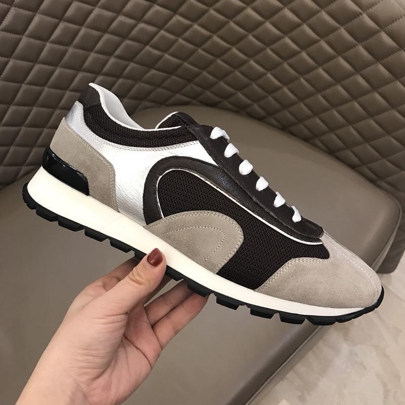 Prada Fashion Sneakers Black and grey suede with white soles MS02930