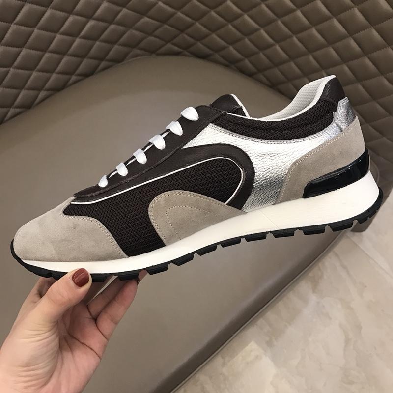 Prada Fashion Sneakers Black and grey suede with white soles MS02930