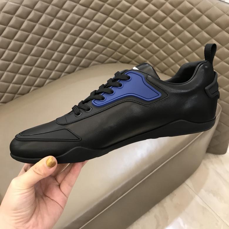 Prada Fashion Sneakers Black and blue details with black sole MS02943