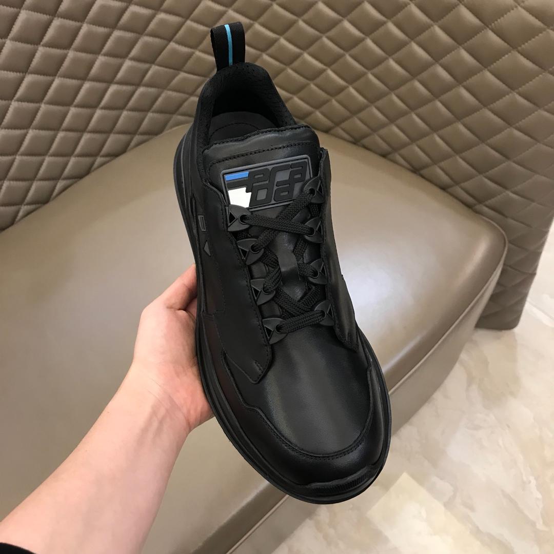 Prada Fashion Sneakers Black and black soles MS02940