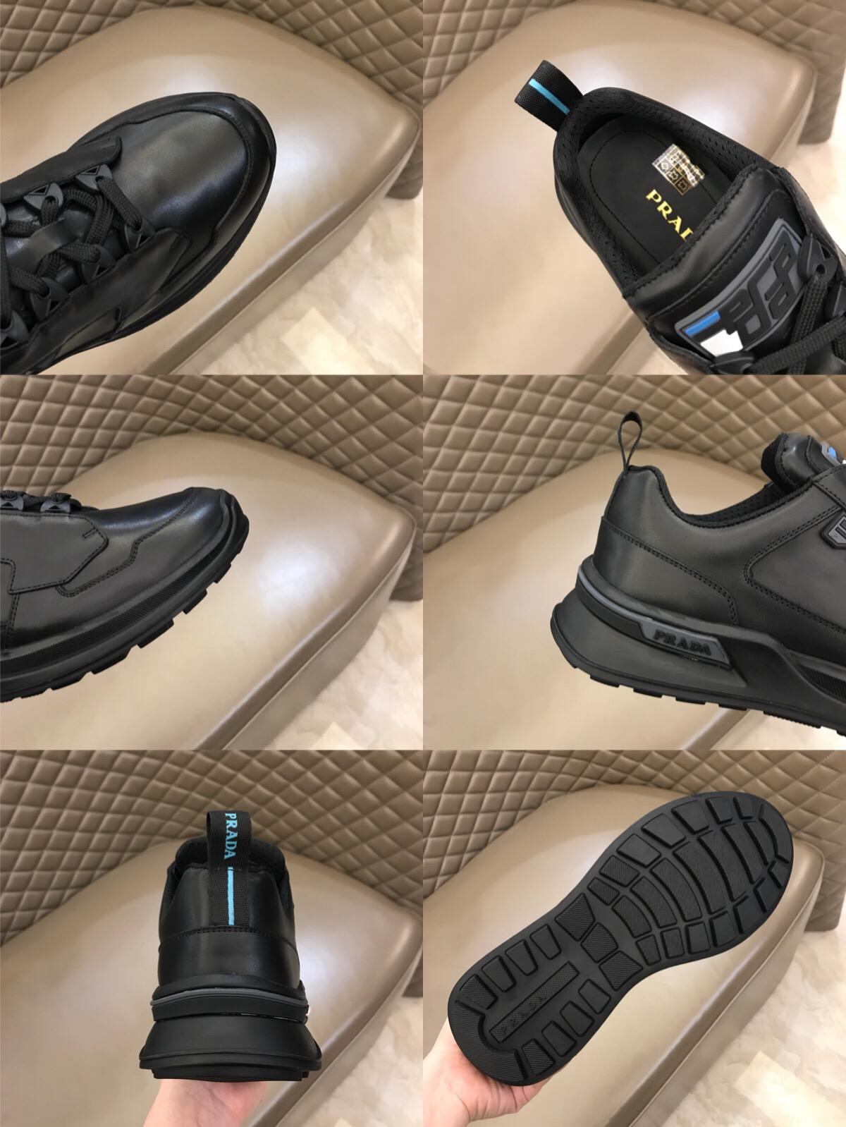 Prada Fashion Sneakers Black and black soles MS02940