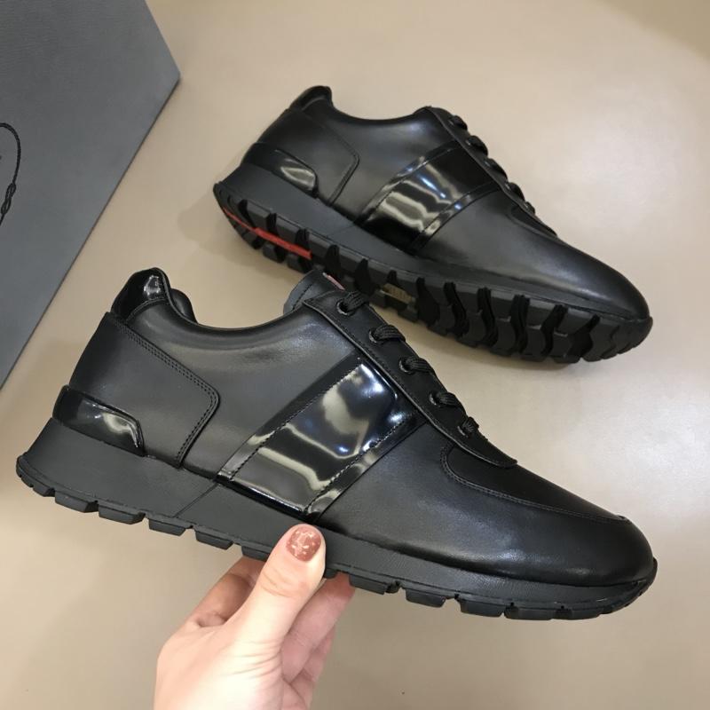 Prada Fashion Sneakers Black and black soles MS02928
