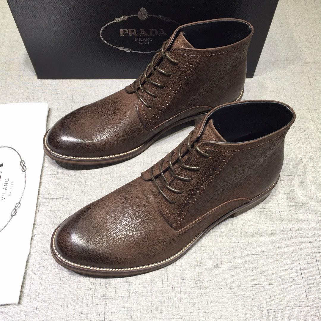 Prada Brown Martens Boots MS071183