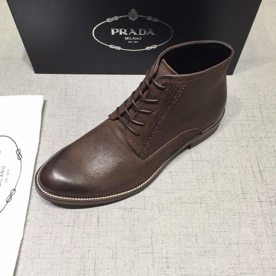 Prada Brown Martens Boots MS071183