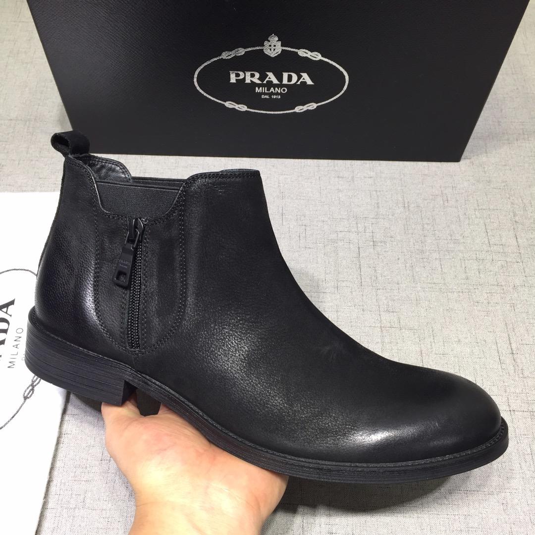 Prada Black Martens Boots MS071186