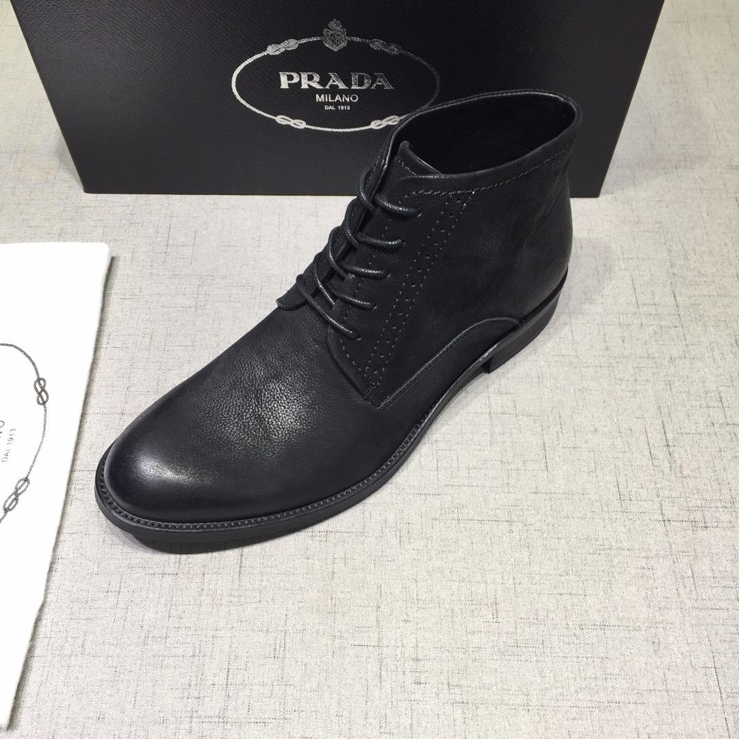 Prada Black Martens Boots MS071184