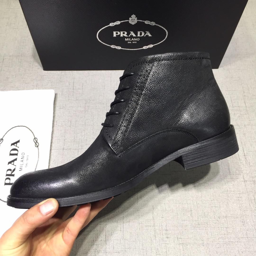 Prada Black Martens Boots MS071184