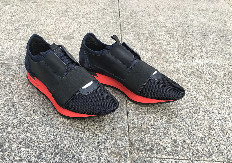 Perfect Quality Balenciaga Race Runners Multimaterial Contrasted Runners Navy Red