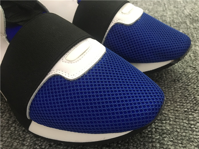 Perfect Quality Balenciaga Race Runner White Blue Sneakers