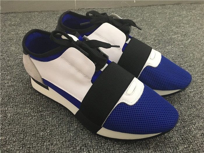 Perfect Quality Balenciaga Race Runner White Blue Sneakers