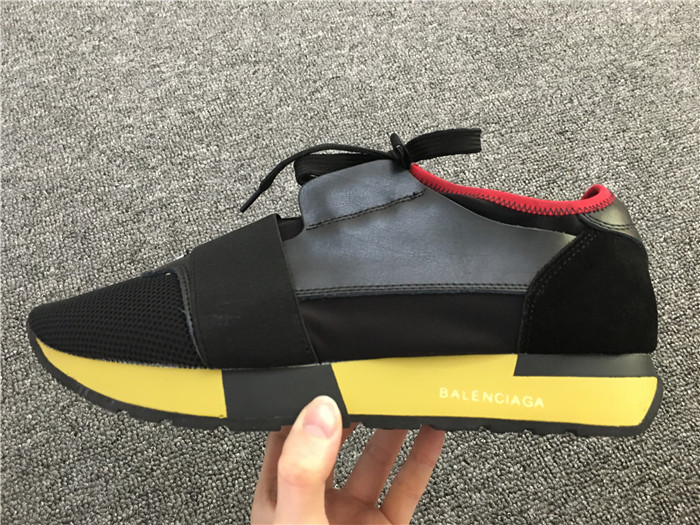 Perfect Quality Balenciaga Race Runner Panelled Low-Top Yellow Sneaker