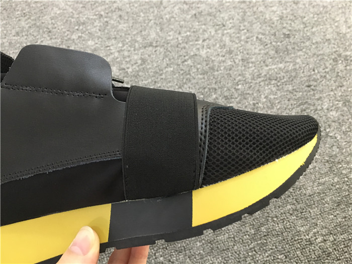 Perfect Quality Balenciaga Race Runner Panelled Low-Top Yellow Sneaker