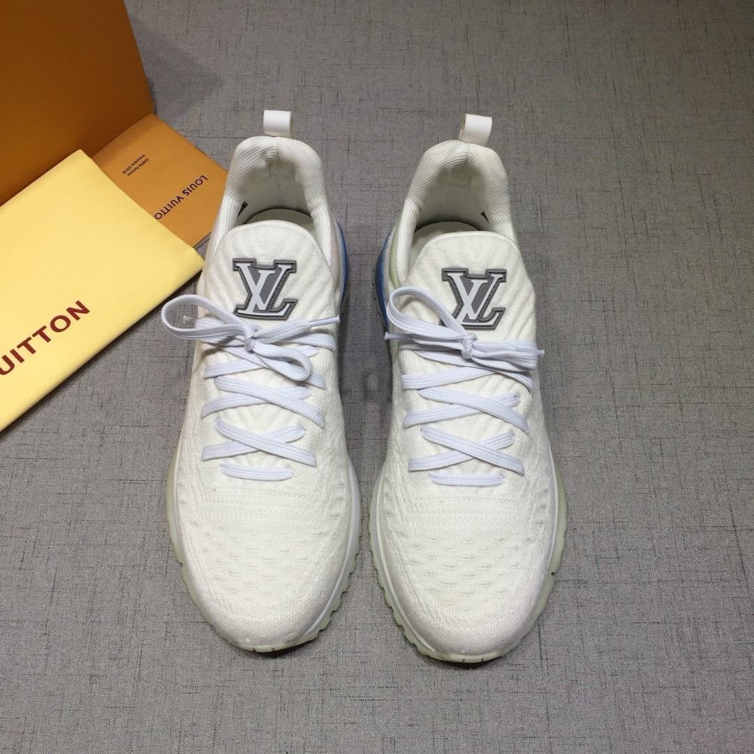 lv Perfect Quality Sneakers White jersey and LV letter patch tongue with white sole MS071099