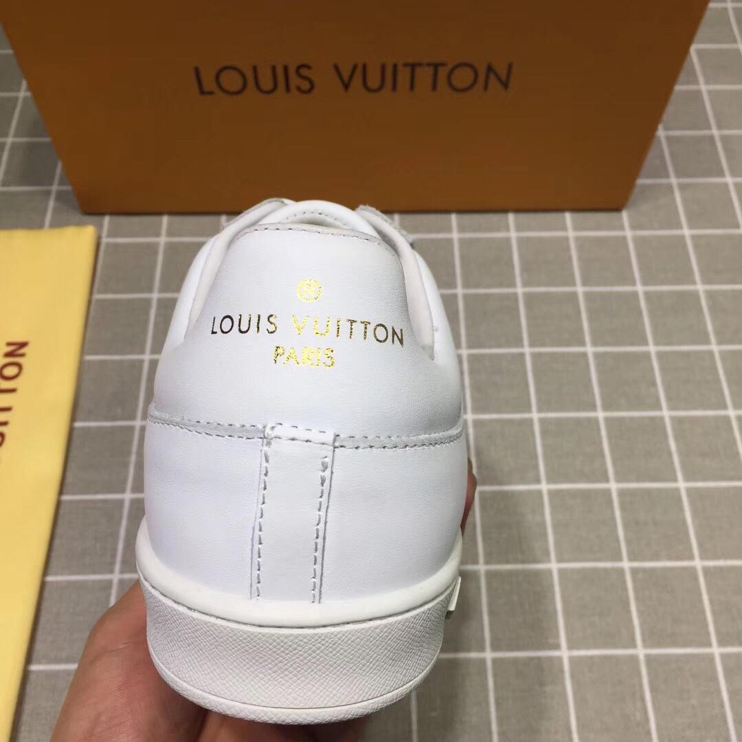 lv Perfect Quality Sneakers White and yellow LV chevron with white sole MS071051