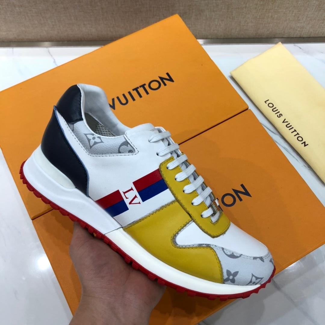 lv Perfect Quality Sneakers White and yellow leather details with white sole MS071129