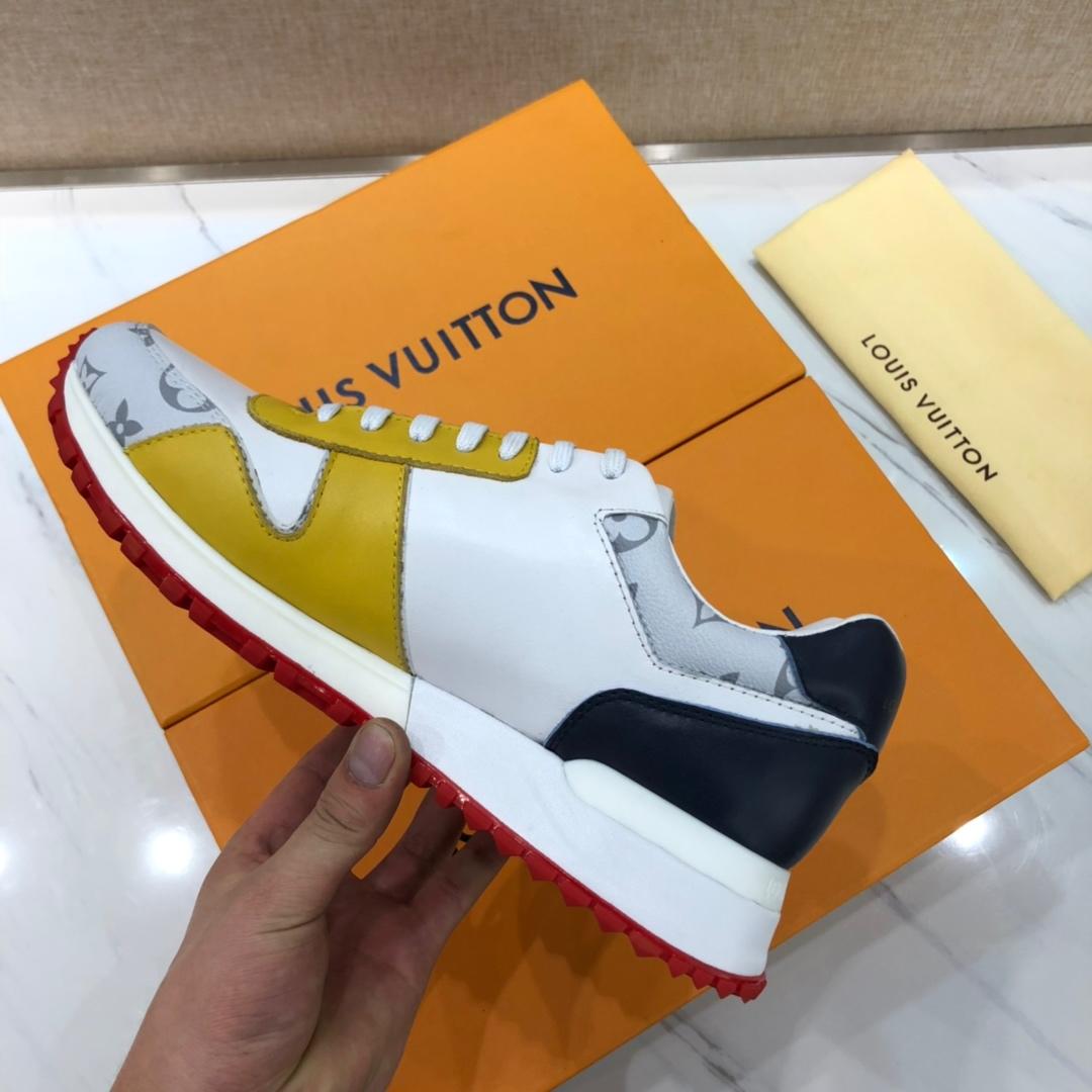 lv Perfect Quality Sneakers White and yellow leather details with white sole MS071129