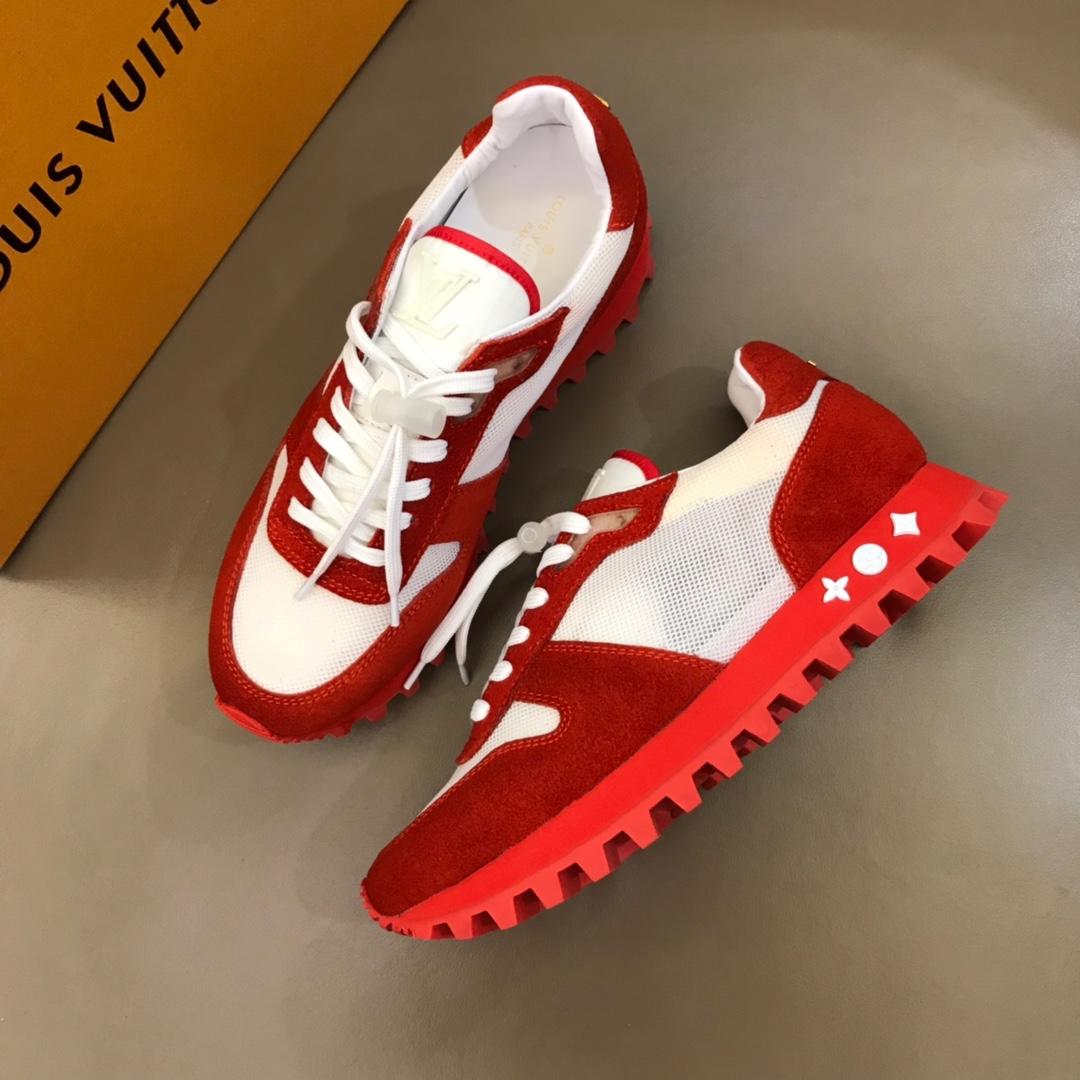 lv Perfect Quality Sneakers White and red suede with red soles MS02817
