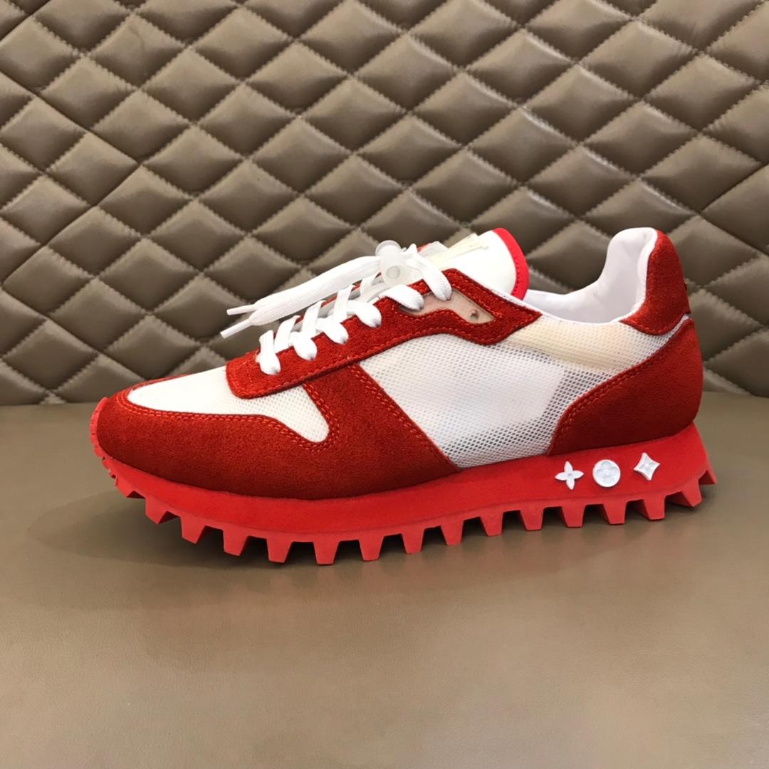 lv Perfect Quality Sneakers White and red suede with red soles MS02817