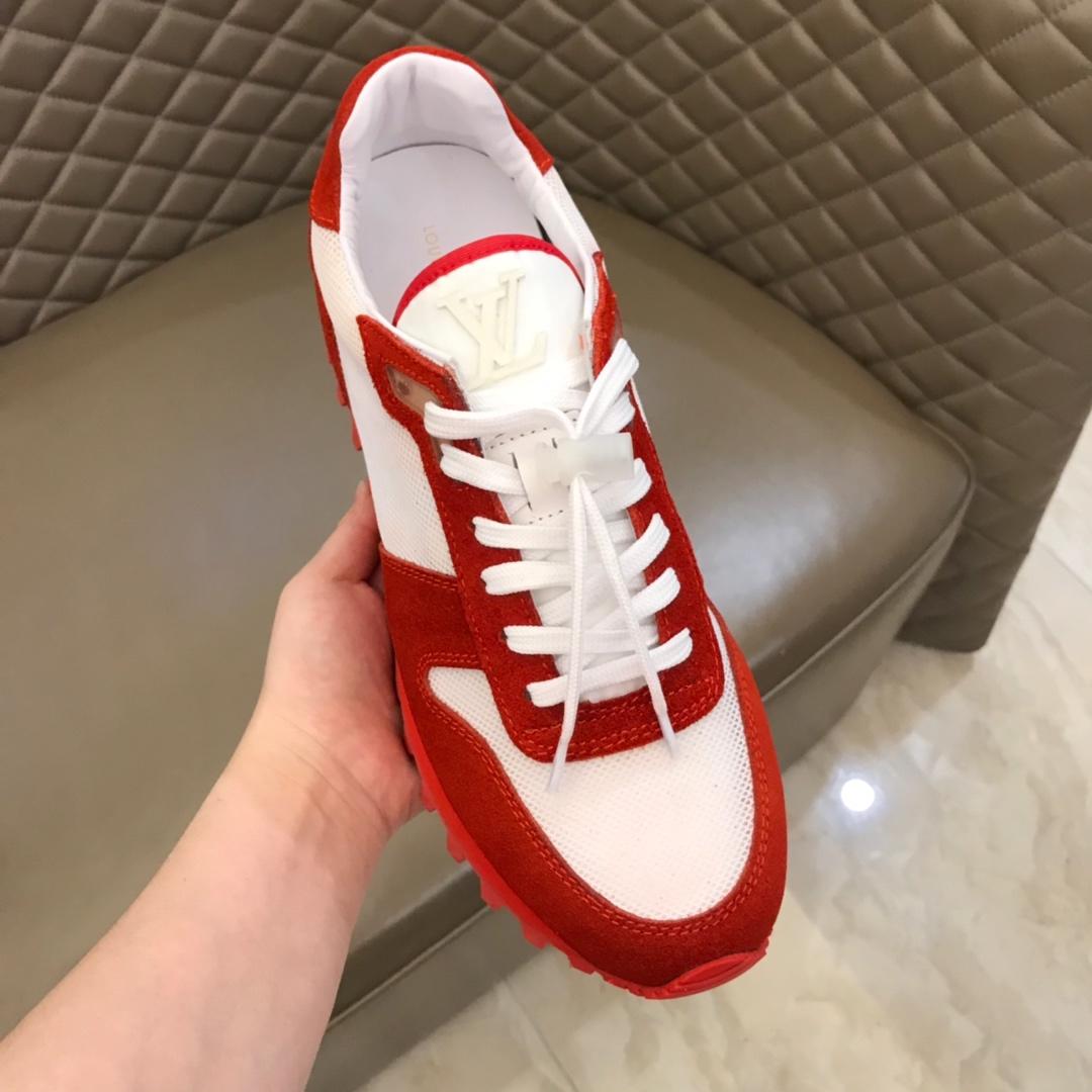 lv Perfect Quality Sneakers White and red suede with red soles MS02817