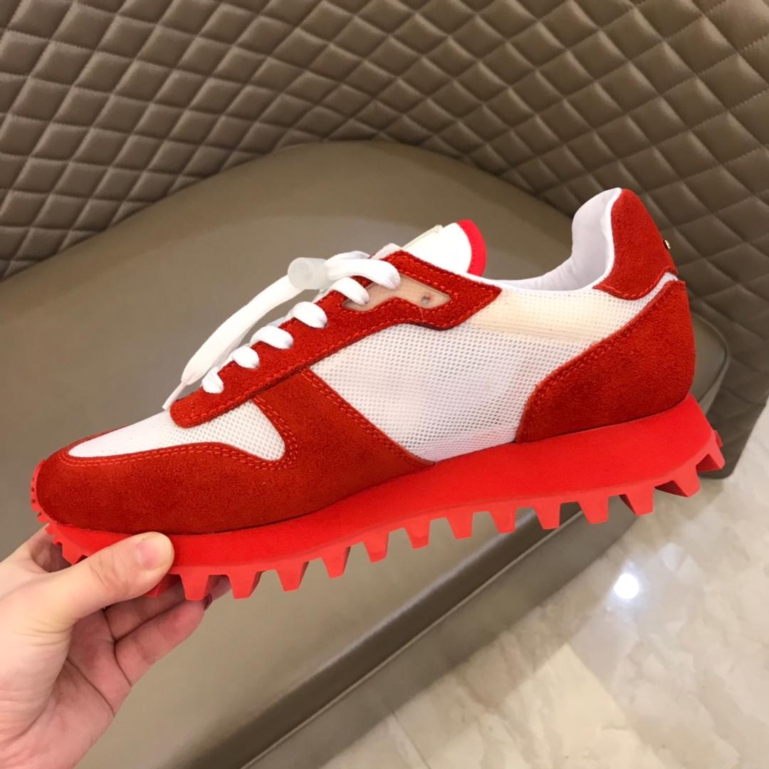 lv Perfect Quality Sneakers White and red suede with red soles MS02817