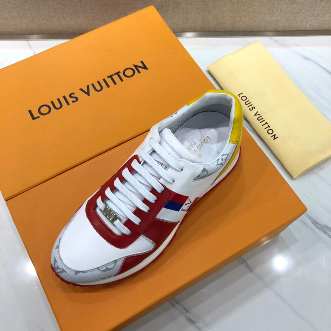 lv Perfect Quality Sneakers White and red leather details with white sole MS071132