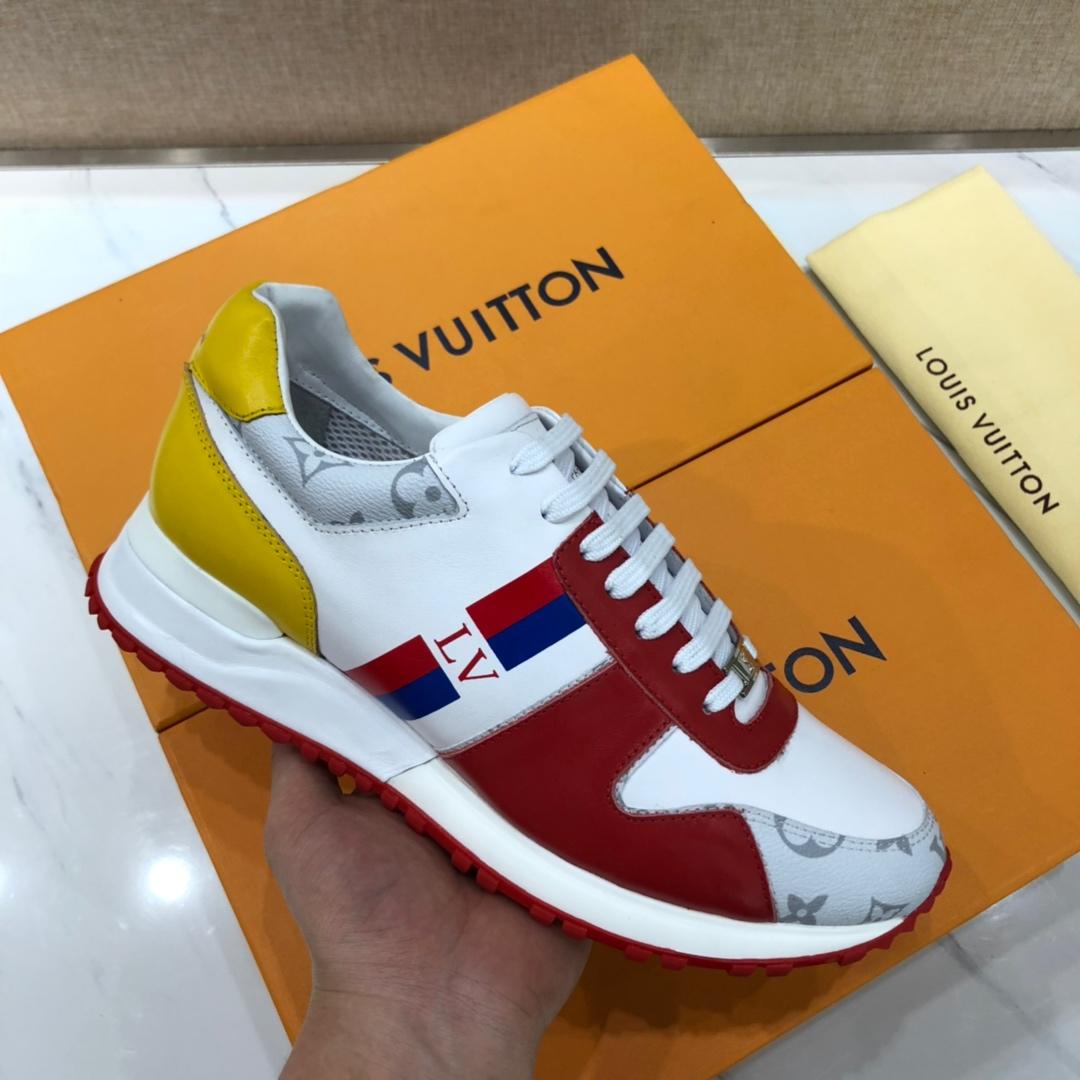 lv Perfect Quality Sneakers White and red leather details with white sole MS071132