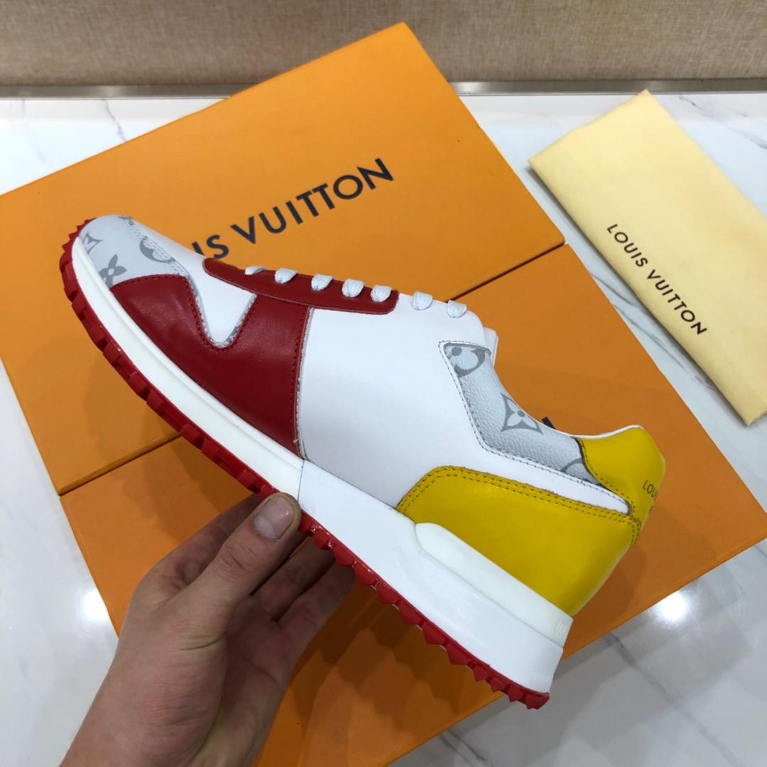 lv Perfect Quality Sneakers White and red leather details with white sole MS071132