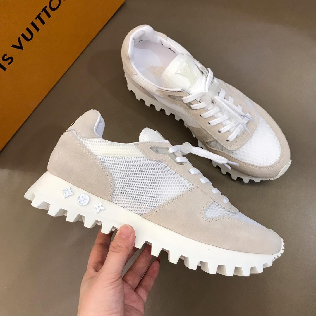 lv Perfect Quality Sneakers White and pink suede with white soles MS02818