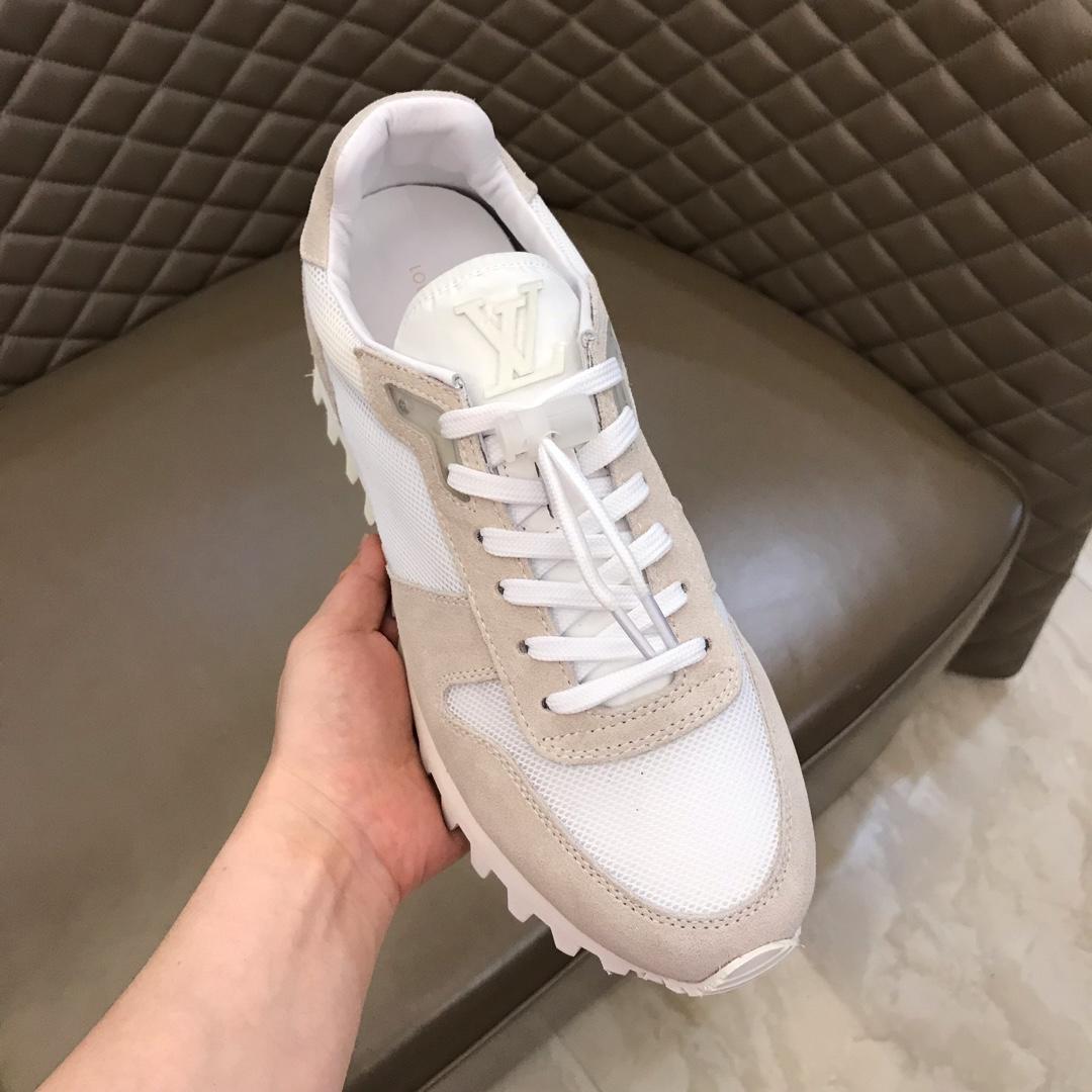 lv Perfect Quality Sneakers White and pink suede with white soles MS02818