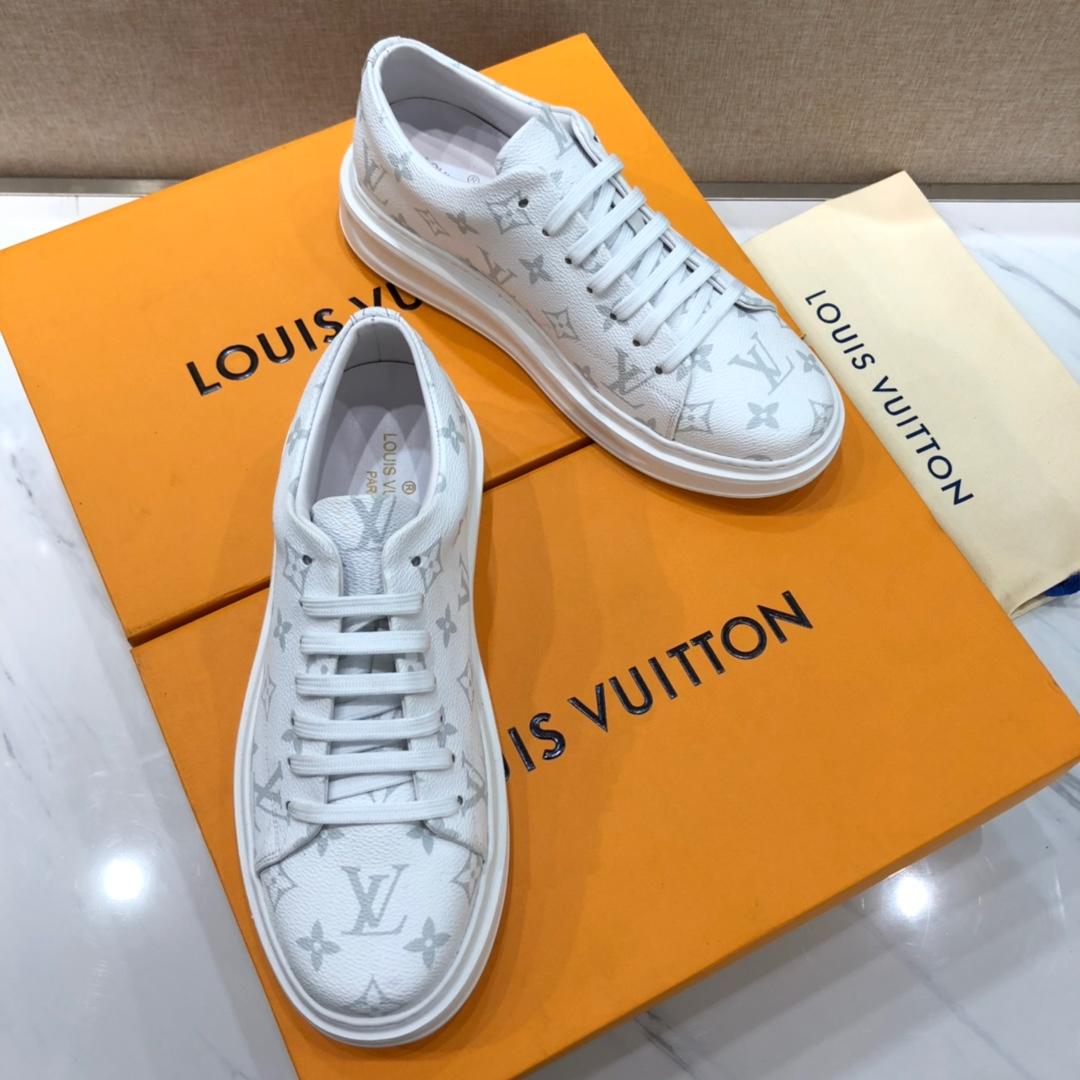 lv Perfect Quality Sneakers White and Monogram print with white sole MS071108