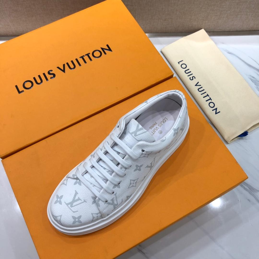 lv Perfect Quality Sneakers White and Monogram print with white sole MS071108